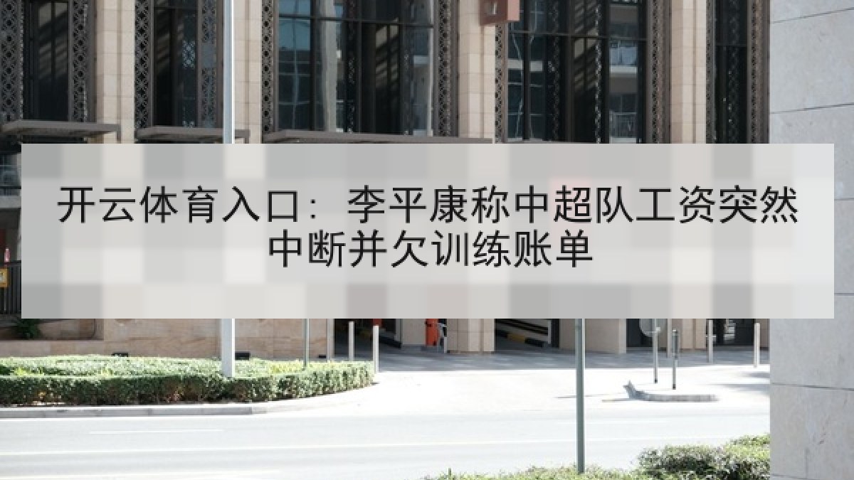 开云体育入口: 李平康称中超队工资突然中断并欠训练账单
